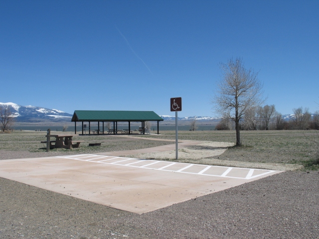 picture showing Accessible Group Picnic Shelter located in the second campground loop, close to accessible campsites.